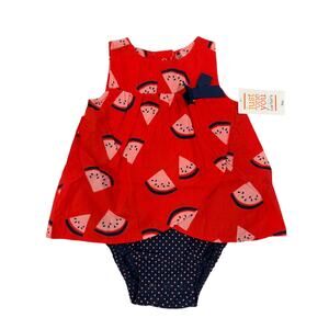 NWT CARTER'S Girls Watermelon One-Piece 9M (1436)